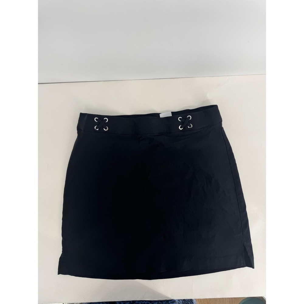Rafella Black Grommet Skort Womens Sz M